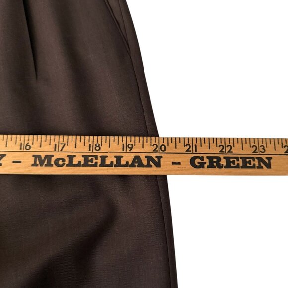 Paul Fredrick Mens Pants 31-R Brown  Worsted Wool Pants New Unhemmed - Picture 16 of 16